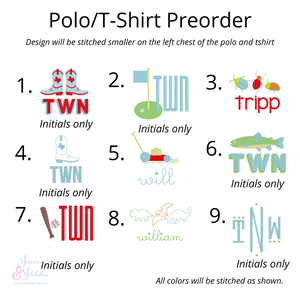 White Short Sleeve Summer Polo OR T-Shirt - Ships by 6/5
