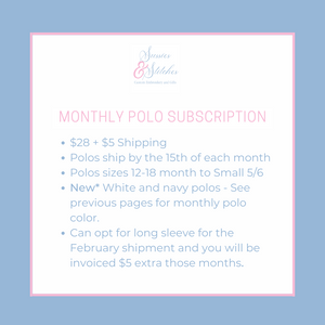 3 Month Polo Subscription (Local Pick Up)